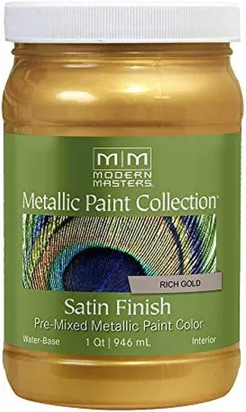 Modern Masters Me70132 Rich Gold Metallic Paint 1 Quart