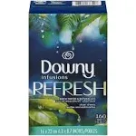 Downy Infusions REFRESH Clothes Dryer Sheets, Birch Water &amp; Botanicals, 160 Ct