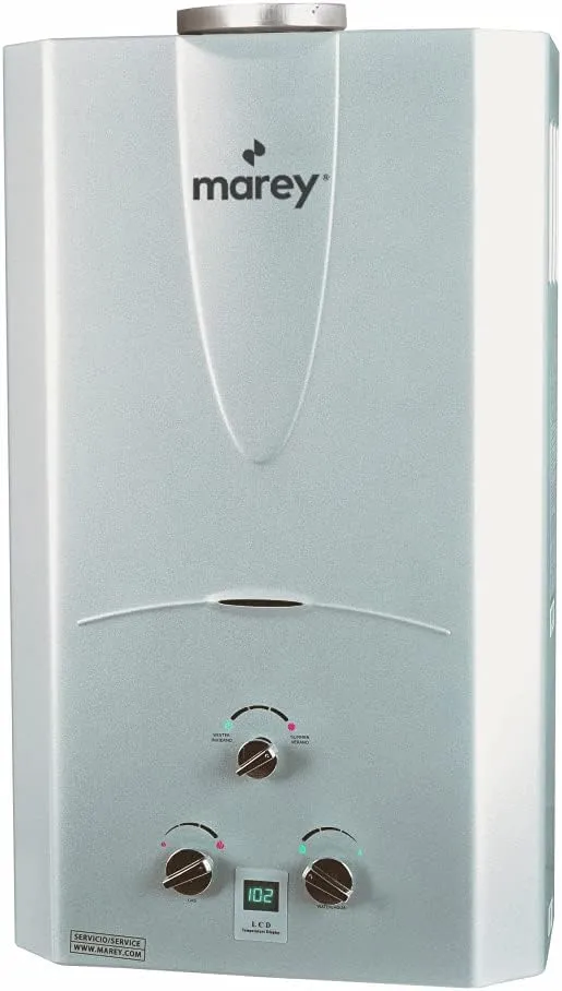 Marey GA16OLPDP 4.2 GPM, 100,000 BTUs, Whole House Solution, Digital Display, Outdoor Propane Gas Tankless Water Heater