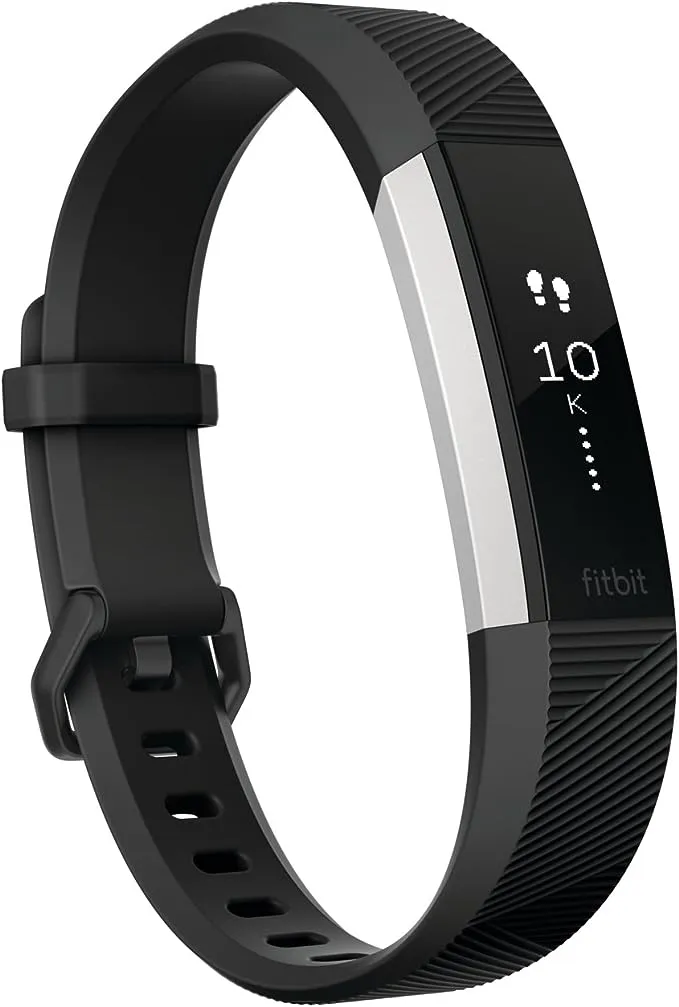 Fitbit Alta HR Heart Rate Wristband, Medium, Black