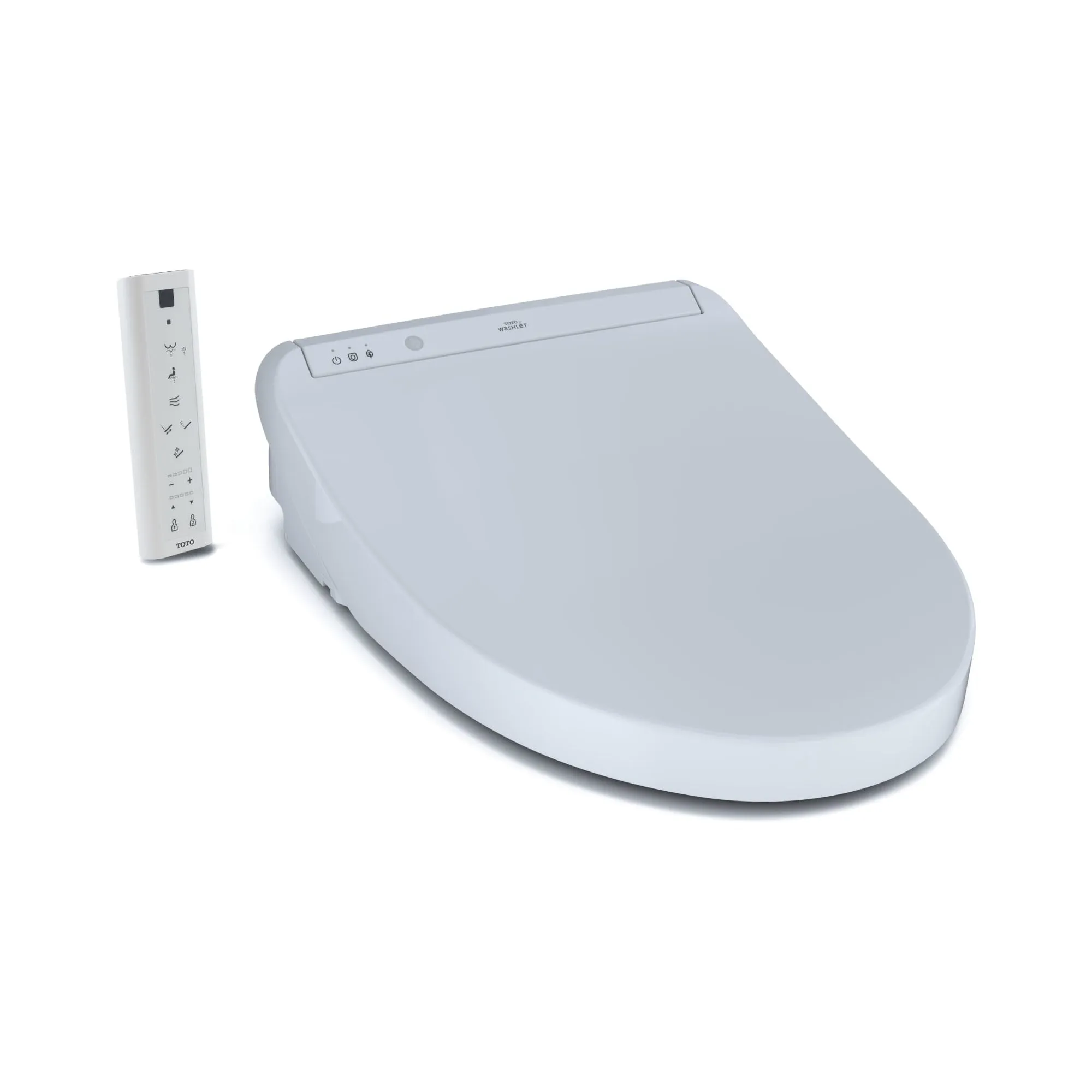 TOTO Washlet K300 Plastic Cotton White Elongated Soft Close Heated Bidet Toilet Seat