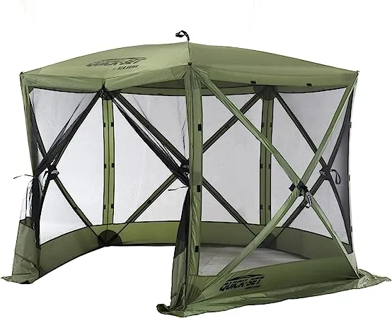 Clam Quick-Set Venture 9 x 9 Foot Portable Outdoor Camping Canopy Shelter, Green