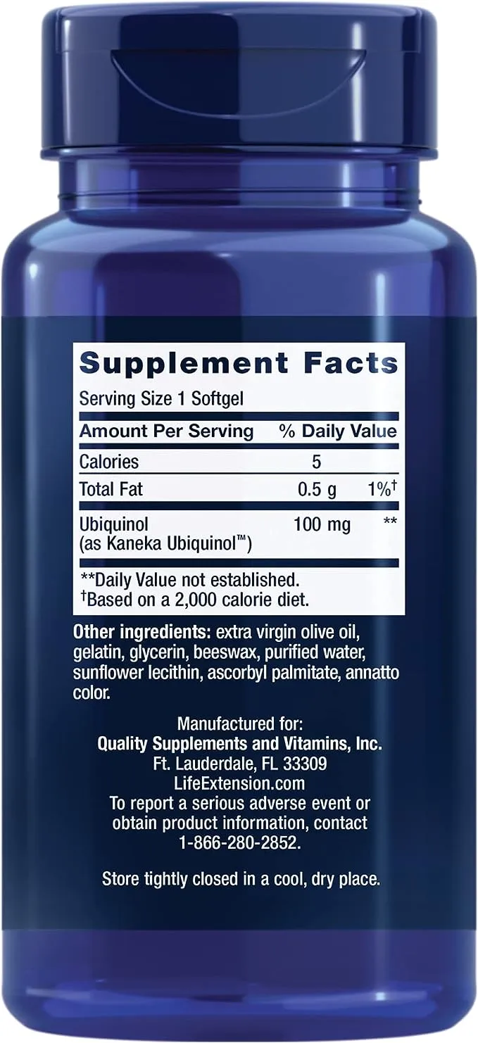 Life Extension Super Ubiquinol CoQ10 50 mg-100 Softgels