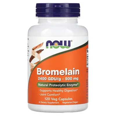 Now Foods Bromelain 500 MG 120 Veg Capsules