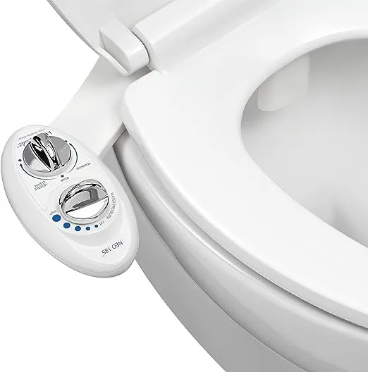 Luxe Bidet Neo 185 - Self-Cleaning, Dual Nozzle, Non-Electric Bidet