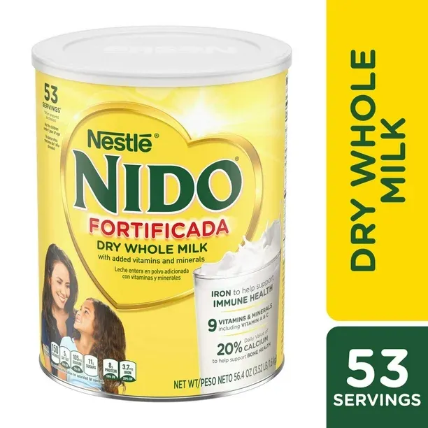 Nido Nido Dry Whole Milk, Fortificada - 56.4 oz