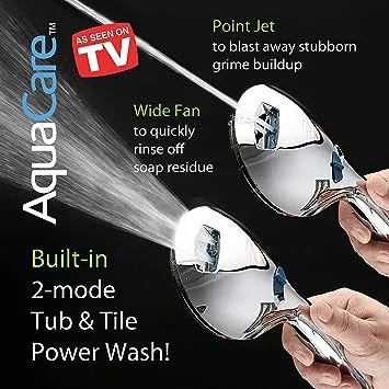 AquaCare As-seen-on-tv High Pressure 50-mode Rain & Handheld 3-Way Shower Head