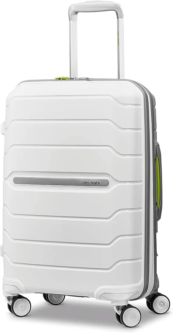 Samsonite Freeform Hardside Expandable with Double Spinner Wheels, Carry-On 21-Inch, White/Grey