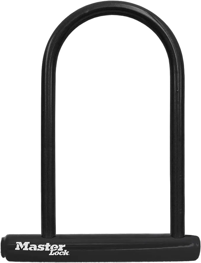 Master Lock U-Lock Bike Lock with Key, U-Lock for Bicycles, Lock for Outdoor Equipment, Black