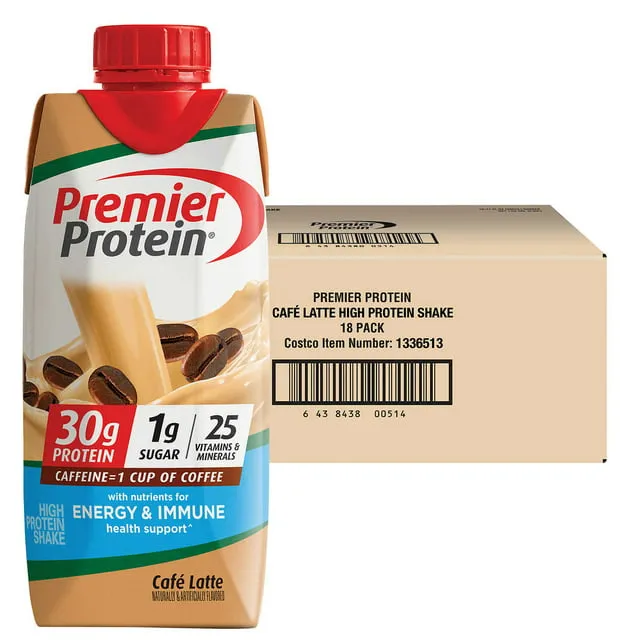 Premier Protein Premier 30g Protein PLUS Energy and Immune Support Shakes, 11 fl oz, 18 Pack, Chocolate Peanut Butter (Chocolate Peanut Butter)