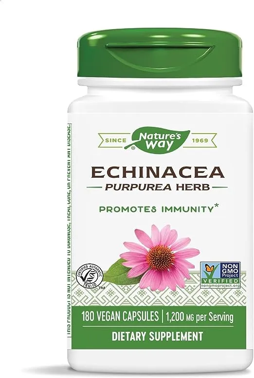 Nature's Way Echinacea Purpurea Herb, Immune Support*, 1,200 mg per serving, 180 CapsulesNature's Way Echinacea Purpurea Herb, Immune Support*, 1,200 mg per serving, 180 Capsules