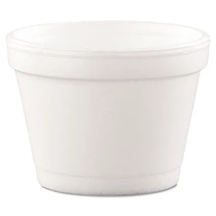 DCC Dart 4J6 Bowl Containers, Foam, 4oz, White (Case of 1000)