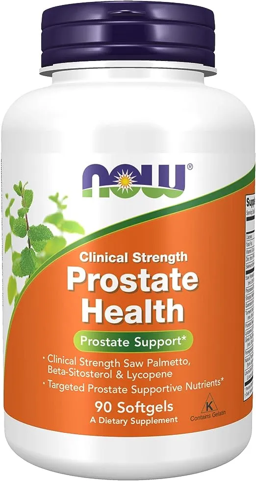 NOW Supplements, Prostate Health, Clinical Strength Saw Palmetto, Beta-Sitosterol & Lycopene, 90 Softgels