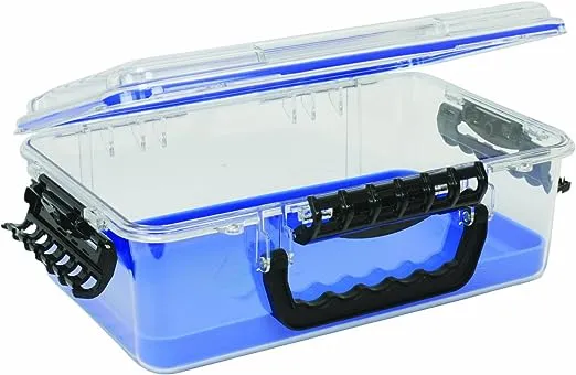 Plano Guide Series 3700 Field Box Waterproof Case, Blue, Large, Waterproof Dry Box with Wrist Strap for Boat, Kayak, and Camping, Outdoor Gear Storage, One Size