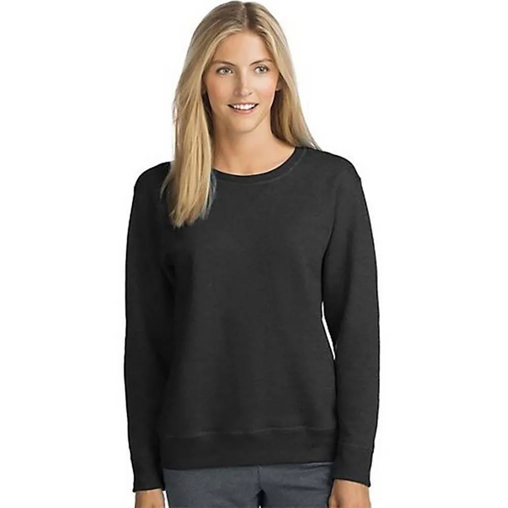 Hanes Women's Crewneck Sweatshirt, EcoSmart Fleece Women's Pullover Sweatshirt, Sweatshirt for Women