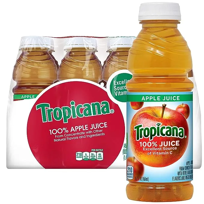 Tropicana 100% Juice, Strawberry Kiwi, 10 fl oz (Pack of 15) - Real Fruit Juices, Vitamin C Rich, No Added Sugars, No Artificial Flavors