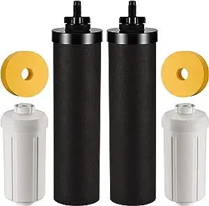 Water Filter Replacement for Berkey- Black Filters (BB9-2) and Fluoride Filters (PF-2) Combo Pack Compatible with Berkey Water Filters Replacement- Pack of 4