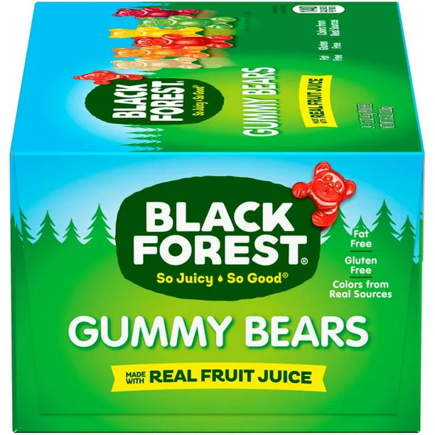 Black Forest Organic Gummy Bears, Assorted - 65 count, 0.8 oz pouches