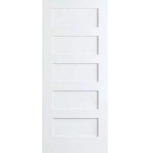 Kimberly Bay Paneled Solid Wood Primed Shaker Standard Door