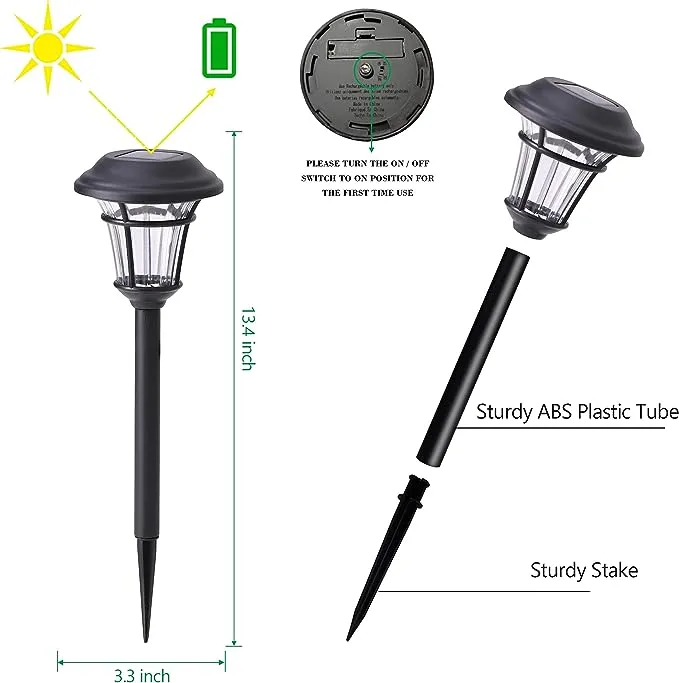 MAGGIFT 12 Pack Solar Pathway Lights Outdoor Solar Garden Lights for Patio, Yard, Driveway