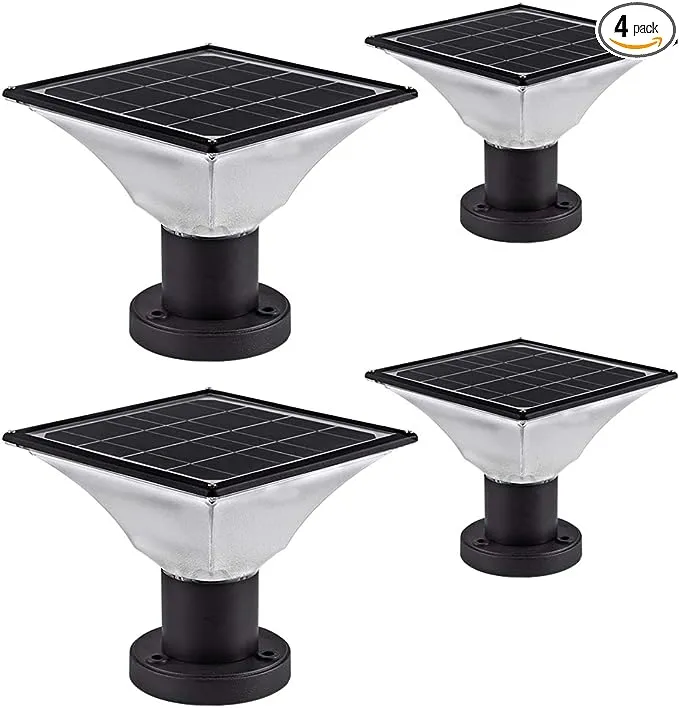 FOOYANCHO Solar Post Cap Lights Outdoor Solar Post Lights