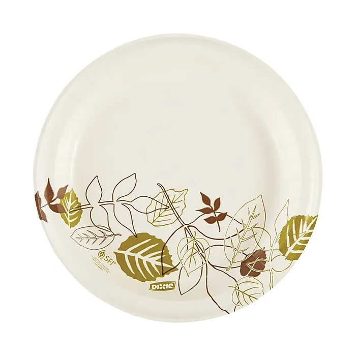 Dixie Pathways Medium-Weight Paper Plates, 8.5”, 500/Carton (UX9WS)