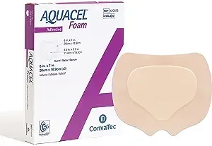 Aquacel Foam adhesive Dressing 4&#034; x 4&#034; -  Box of 10  Bandages (420680)