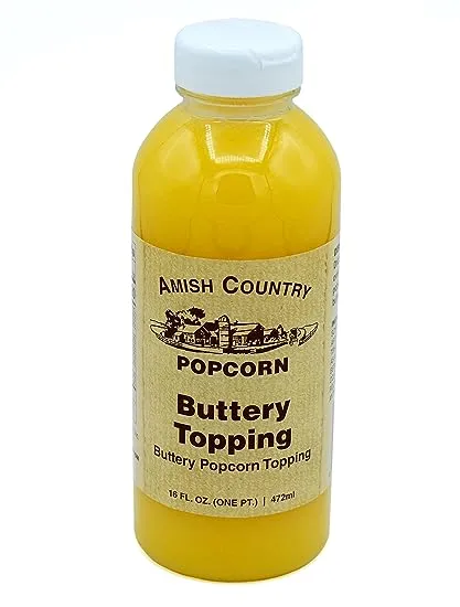 Amish Country Popcorn | Buttery Popcorn Topping | 16 oz Jar | Old Fashioned, Non-GMO and Gluten Free (16 oz Jar)