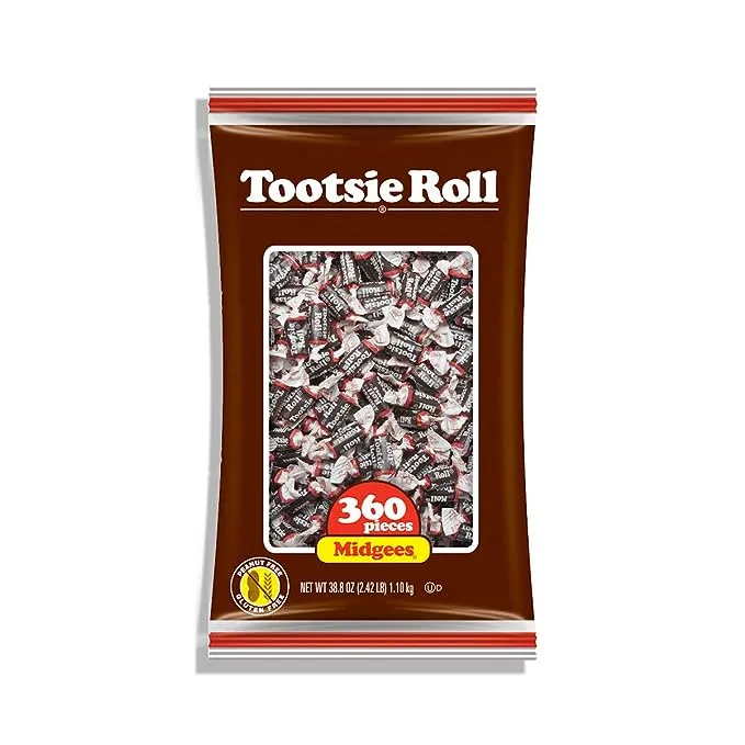 Tootsie Roll Midgees - Chewy Chocolate Gluten-Free Candy - Halloween Size Resealable Bag of Individually Wrapped Candies for Kids, Parties, Classroom - 700 Count (Pack of 1) (Packaging may vary)