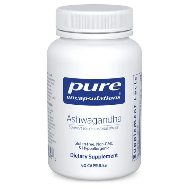 Pure Encapsulations Ashwagandha | Supplement for Thyroid Support, Joints, Adaptogens, Focus, and Memory* | 60 Capsules