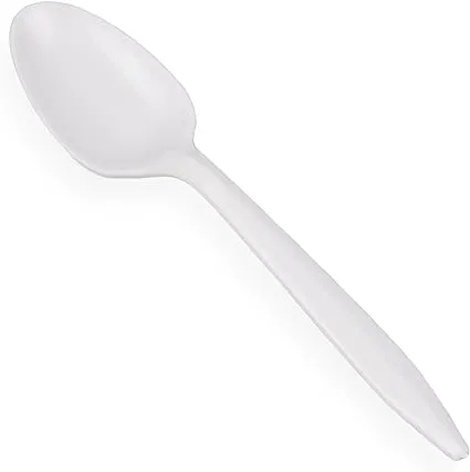 1000 Pack Plastic Tea Spoons Lightweight - White (Formerly Comfy Package)