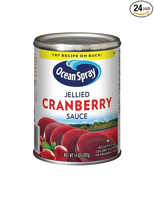 Ocean Spray Cranberry Sauce Jellied, 14-Ounce Bottles (Pack of 24)