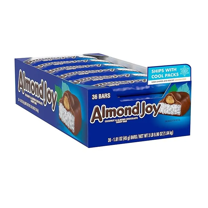 Almond Joy Candy Bars, 1.61 oz, 36 Count