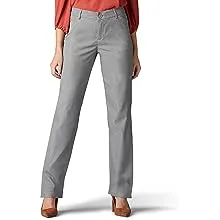 Lee Womens Straight Leg Wrinkle Resist Stretch Pant