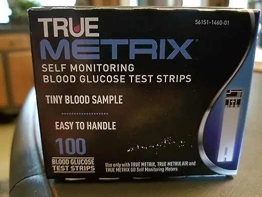 True Metrix Test Strips, Blood Glucose, Self Monitoring - 100 test strips