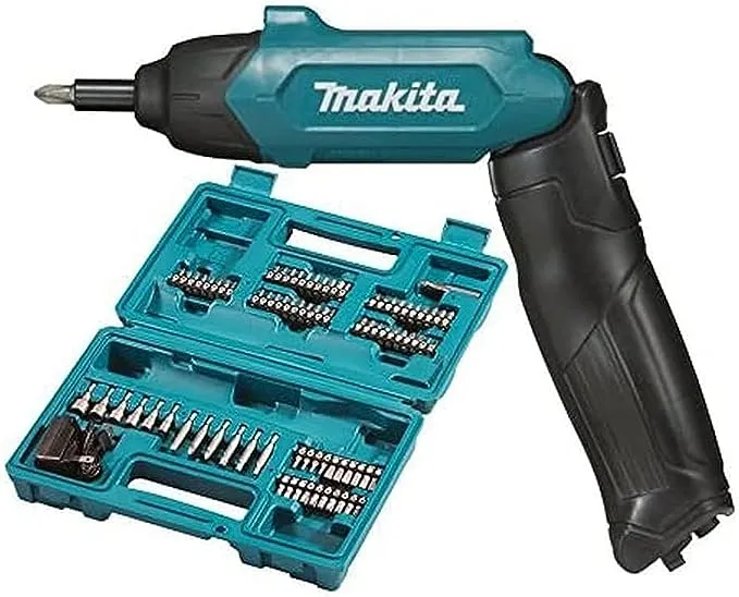 Makita DF001DW 3.6V Lithium-Ion 1/4" Hex Screwdriver Kit, Teal, 3.6V