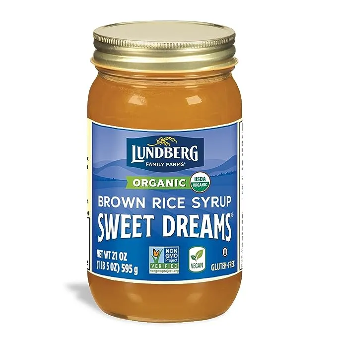 Lundberg Family Farms - Organic Sweet Dreams Brown Rice Syrup, Substitute Sweetener, Replaces Sugar, Honey, Corn Syrup, Non-GMO, Gluten-Free, USDA Certified Organic, Vegan, Kosher (21 oz)Lundberg Family Farms - Organic Sweet Dreams Brow…