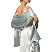 MLMW Shawls and Wraps for Evening Dresses Satin Shawl Wraps for Women Extra Long Wedding Shawls for Bridal Party