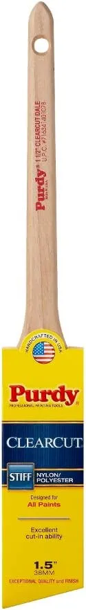 Purdy 144080115 Clearcut Series Dale Angular Trim Paint Brush, 1-1/2 inch, Natural