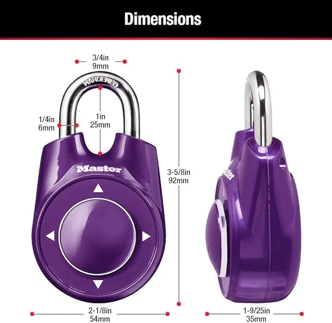 Master Lock Speed Dial Combination Lock 1500iD Assorted Colors