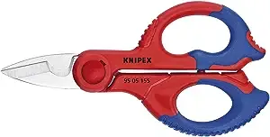 Knipex Tools LP 95 05 155 SBA, 6 1/4" Electrician's Shears with Plastic Belt Case