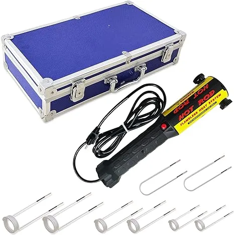 Magnetic Induction Heater Kit, 1000W 110V Hand Held Automotive Flameless Heat Bolt Buster Tool For Rusty Screw Removing with 8 Coils and Box