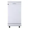 18 in. White Electronic Portable Dishwasher with 4-Cycles with 8-Place Settings Capacity