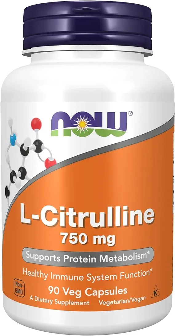 Now L-Citrulline, 750 mg, Veg Capsules - 90 capsules