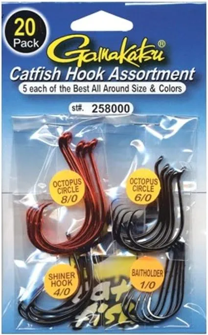 Gamakatsu Catfish Hook Assortment - 20 Hooks