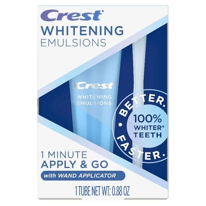 Crest Whitening Emulsions with Wand Applicator Brush, Leave-on Teeth Whitening Treatment