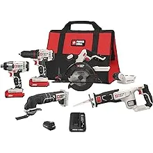 PORTER CABLE PCCK617L6 20V Max Lithium-Ion Cordless 6-Tool Combo Kit