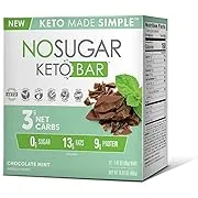 No Sugar Company Keto Bar, Chocolate Mint, 1.41 oz., 12 Count