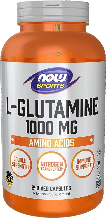 NOW Foods, Sports, L-Glutamine, 1,000 mg, 240 Veg Capsules