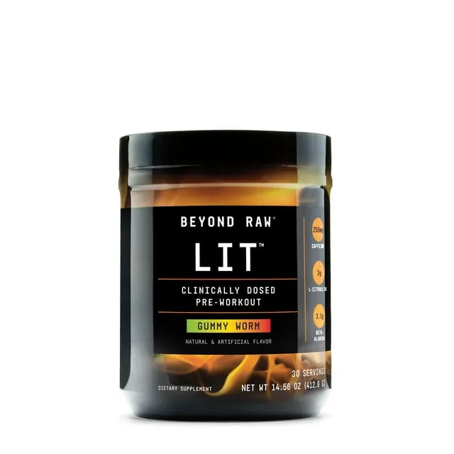 Beyond Raw Lit - Gummy Worm, Net WT 14.56 oz (412.8G)